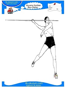 Çocuklar İçin Atletizm Boyama Sayfaları 